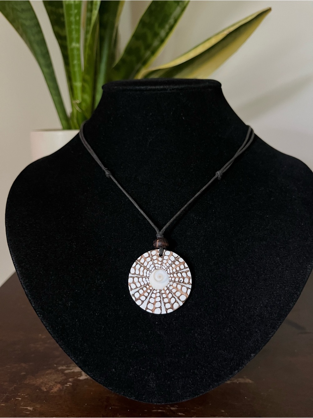 Corded Seashell Adjustable Necklace